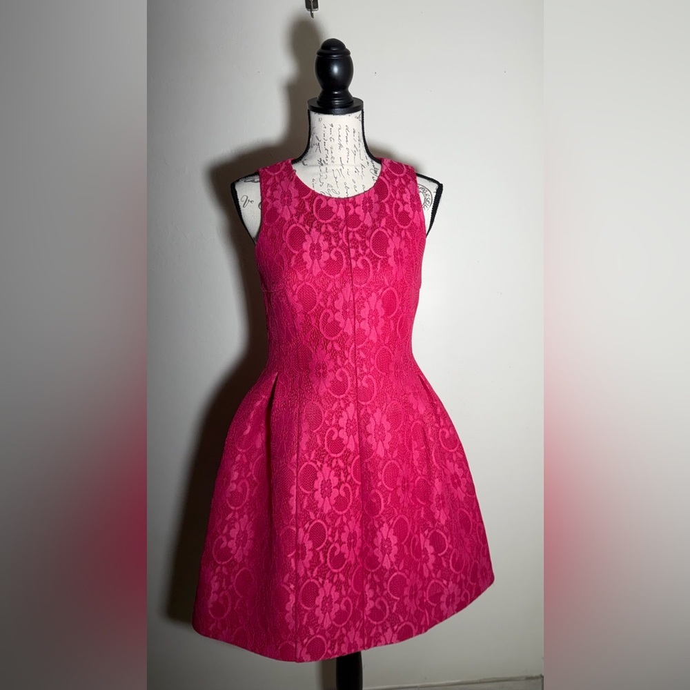 Calvin Klein Pink Lace Midi Dress